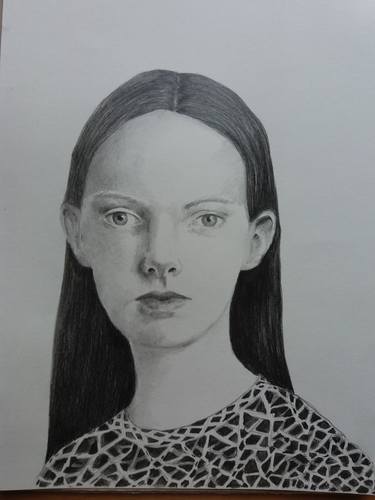 Original Figurative Portrait Drawings by Regine Kuschke
