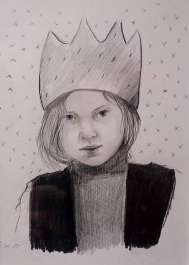 Original Figurative Children Drawings by Regine Kuschke