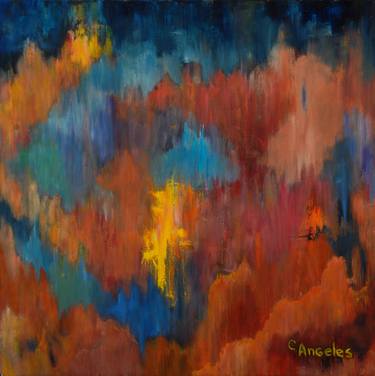 Original Fine Art Abstract Paintings by Cynthia Angeles