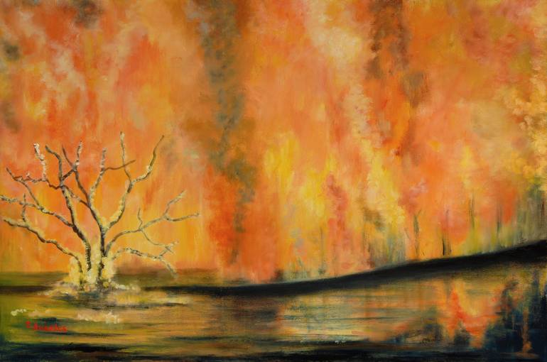 Print of Fine Art Landscape Paintings by Cynthia Angeles