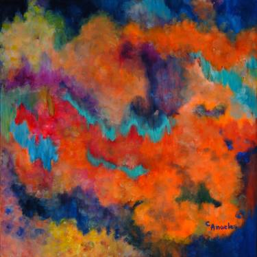 Original Abstract Expressionism Abstract Painting by Cynthia Angeles