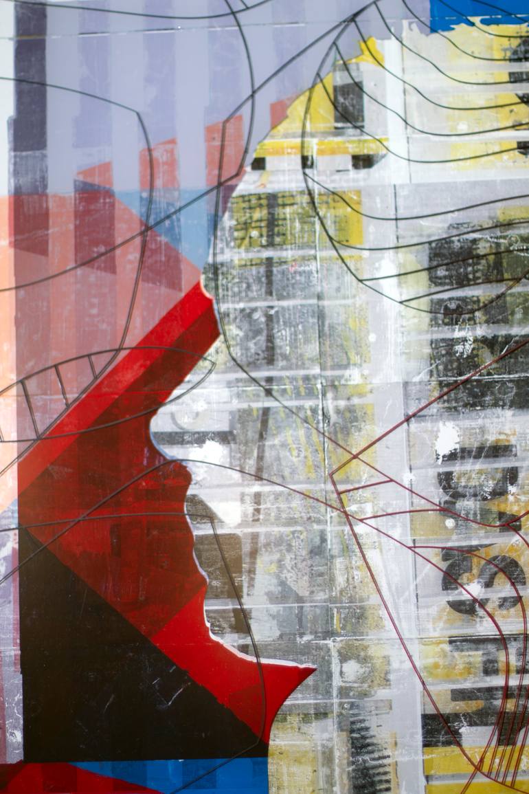 Original Abstract Science/Technology Painting by Gabriele Walter