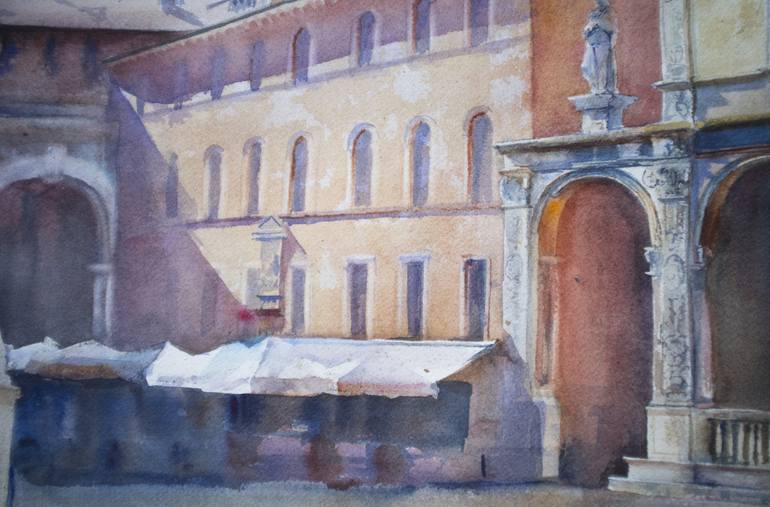 Original Realism Architecture Painting by Irina Bibik-Chkolian