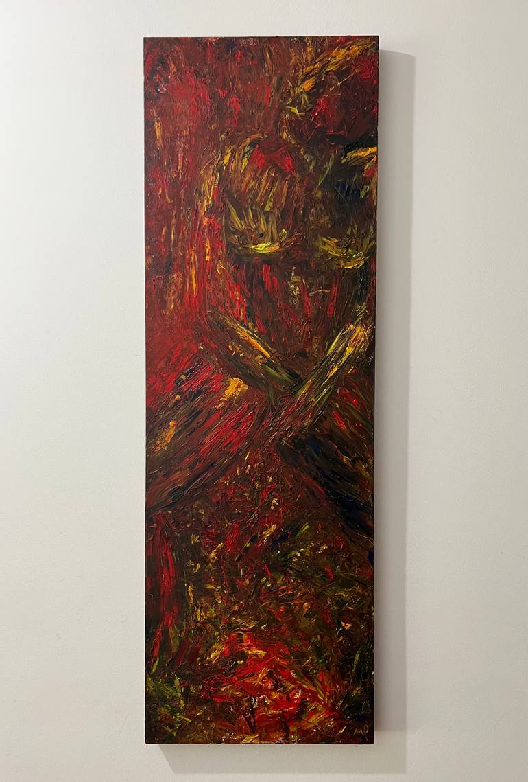Original Abstract Expressionism Nude Painting by Mirela Fioresy