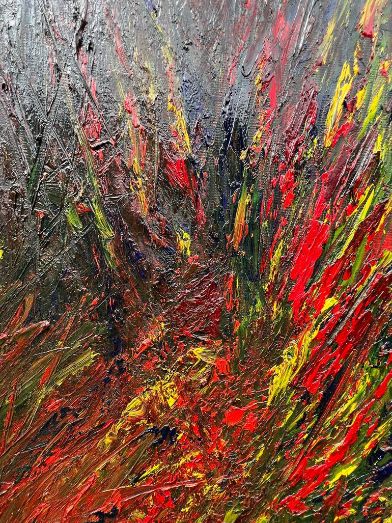 Original Abstract Expressionism Body Painting by Mirela Fioresy