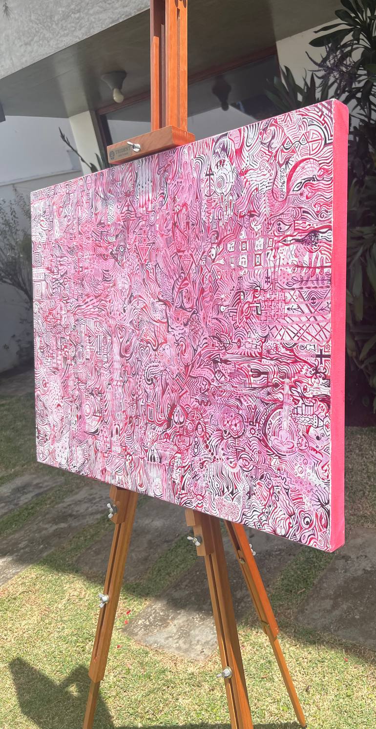 Original Pop Art Abstract Painting by Mirela Fioresy
