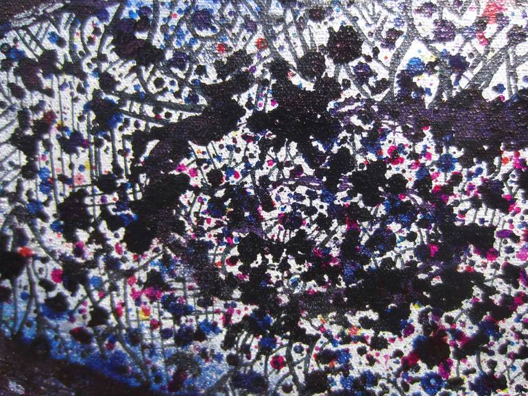 Original Abstract Outer Space Painting by Mirela Fioresy