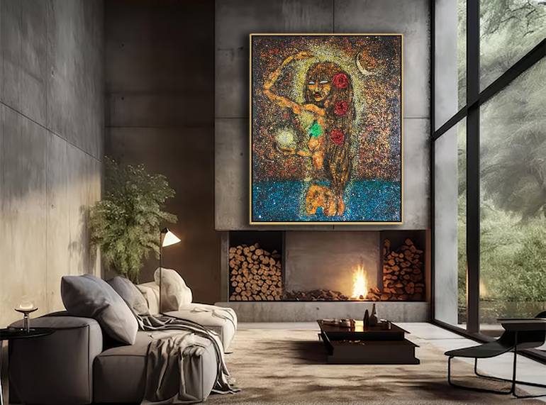 Original Abstract Women Mixed Media by Jason Lincoln Jeffers