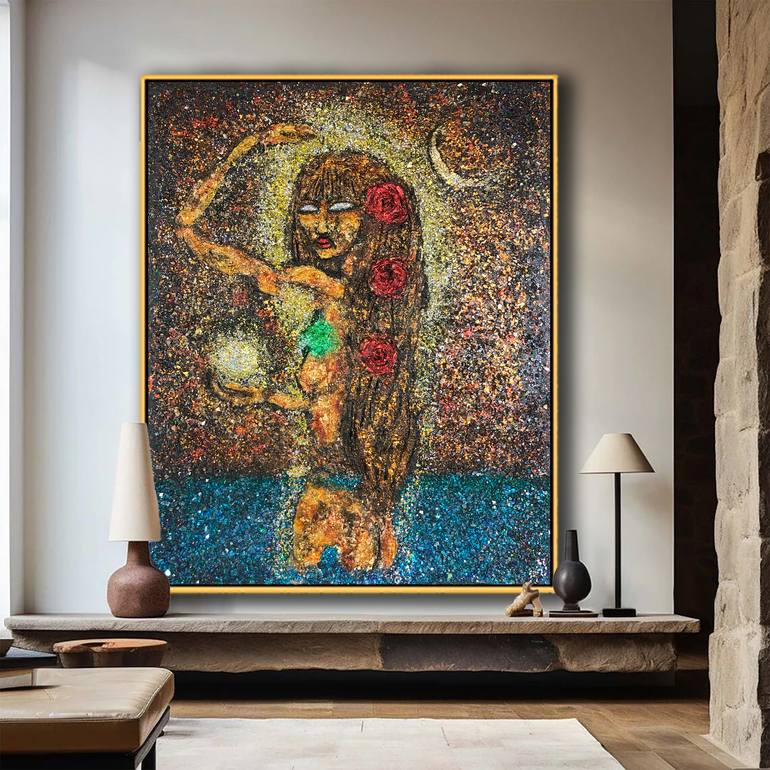 Original Abstract Women Mixed Media by Jason Lincoln Jeffers