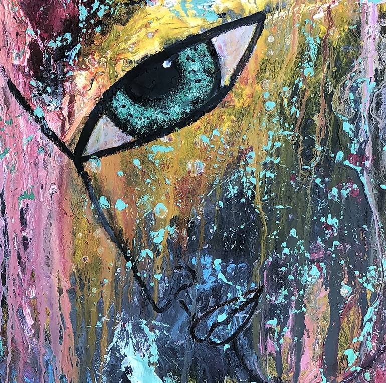 Original Abstract Portrait Painting by Jason Lincoln Jeffers