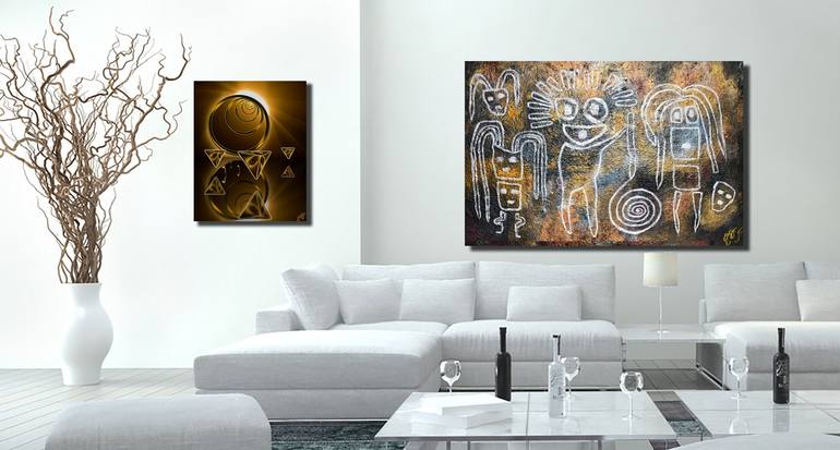 Original Fine Art Geometric Mixed Media by Jason Lincoln Jeffers