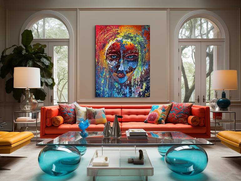 Original Abstract Expressionism Women Mixed Media by Jason Lincoln Jeffers