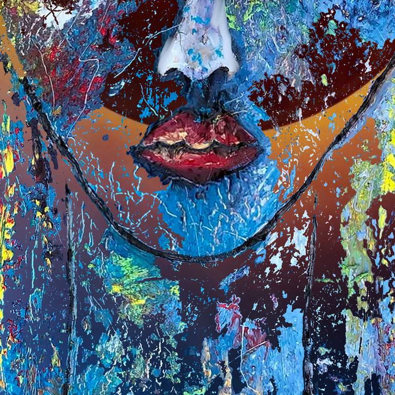 Original Abstract Expressionism Women Mixed Media by Jason Lincoln Jeffers