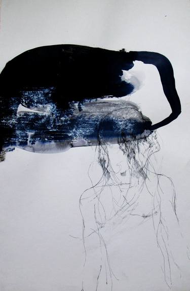 Original Figurative Men Drawings by Mirian Gomeli