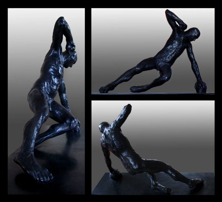 Original Expressionism Men Sculpture by Mirian Gomeli