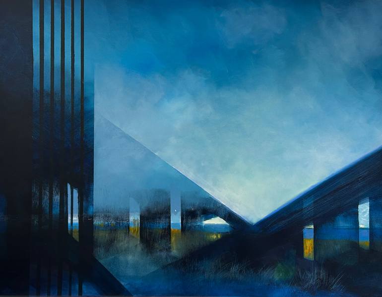 Original Abstract Landscape Painting by Marie Rioux