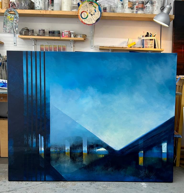 Original Abstract Landscape Painting by Marie Rioux