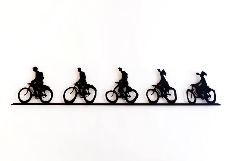 Original Modern Bicycle Sculpture by Uri Dushy