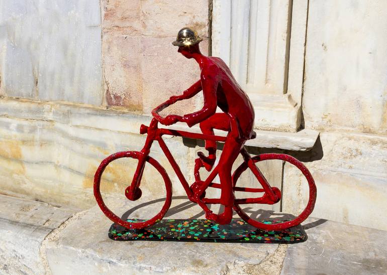 Original Figurative Bicycle Sculpture by Uri Dushy