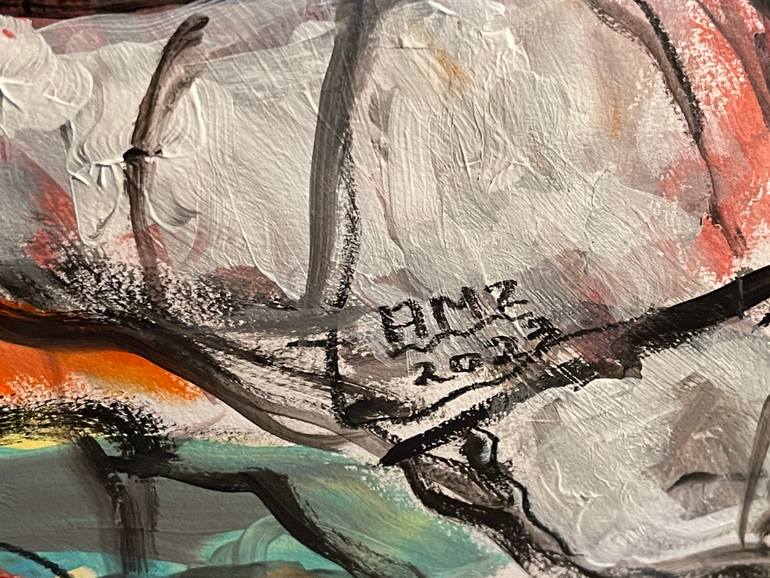 Original Abstract Fantasy Painting by Alfredo Machado Zingg