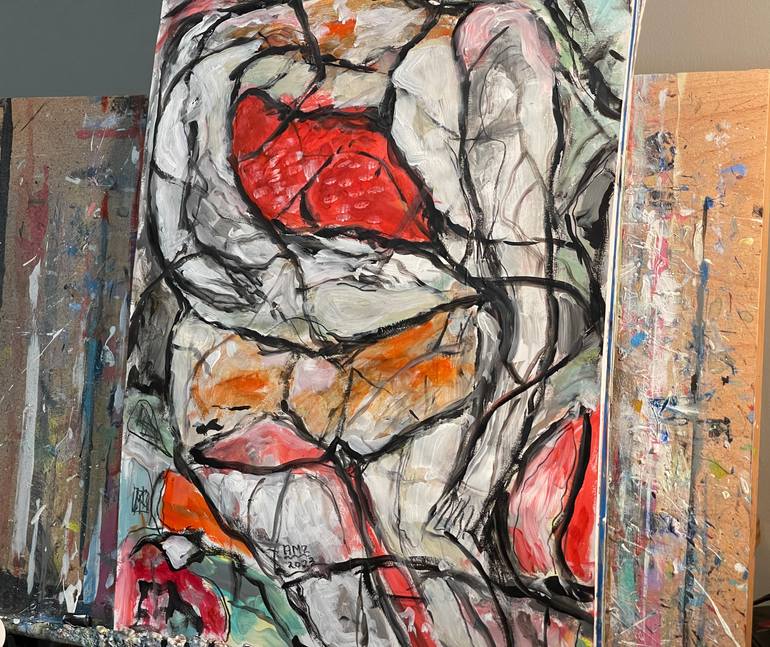 Original Abstract Fantasy Painting by Alfredo Machado Zingg