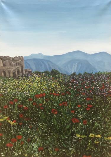 Ruins and Poppies thumb