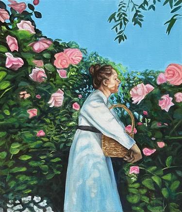 Girl in the rose garden thumb