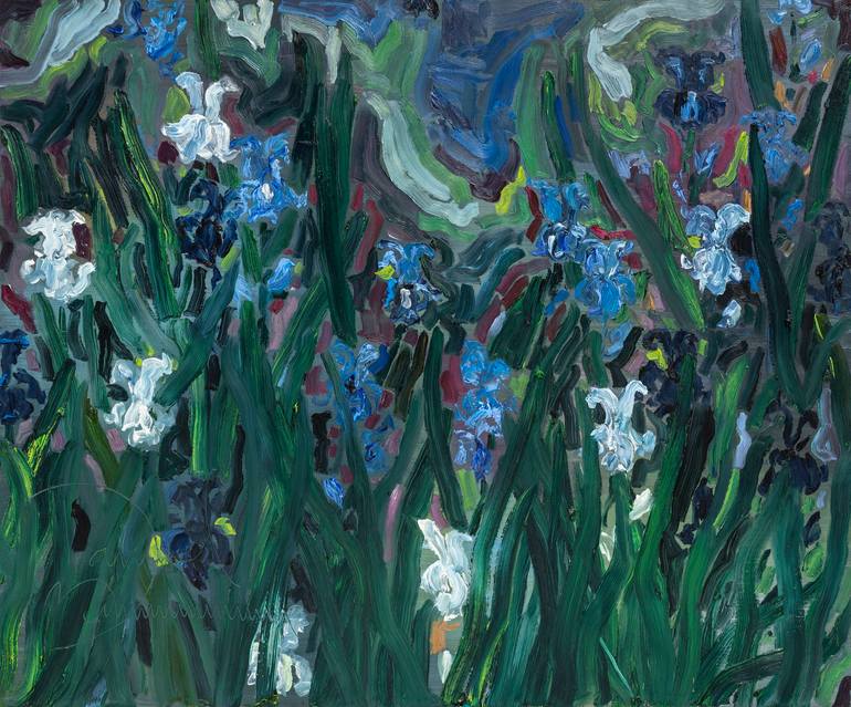 Original Abstract Botanic Painting by Daniel Zimmerman