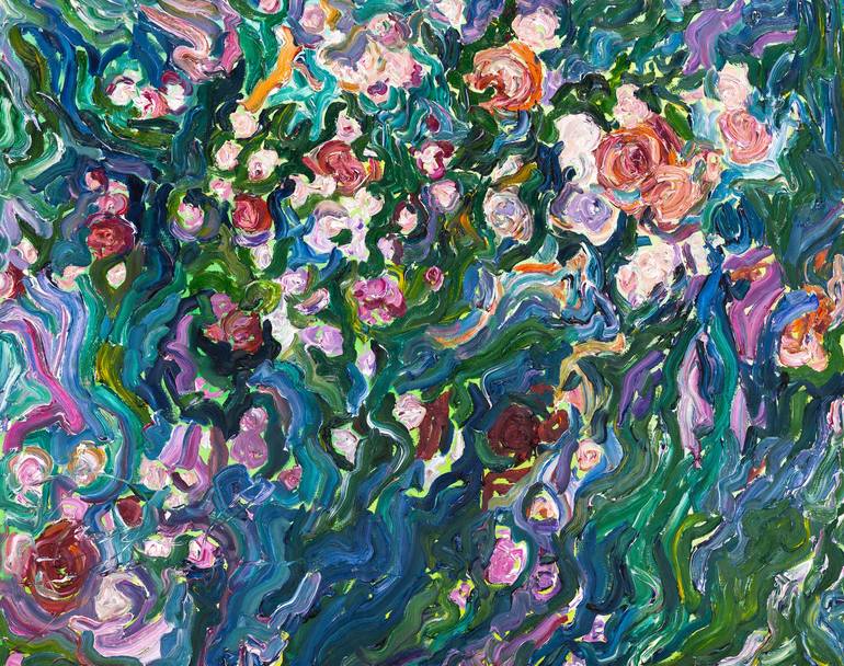 Original Abstract Floral Paintings by Daniel Zimmerman