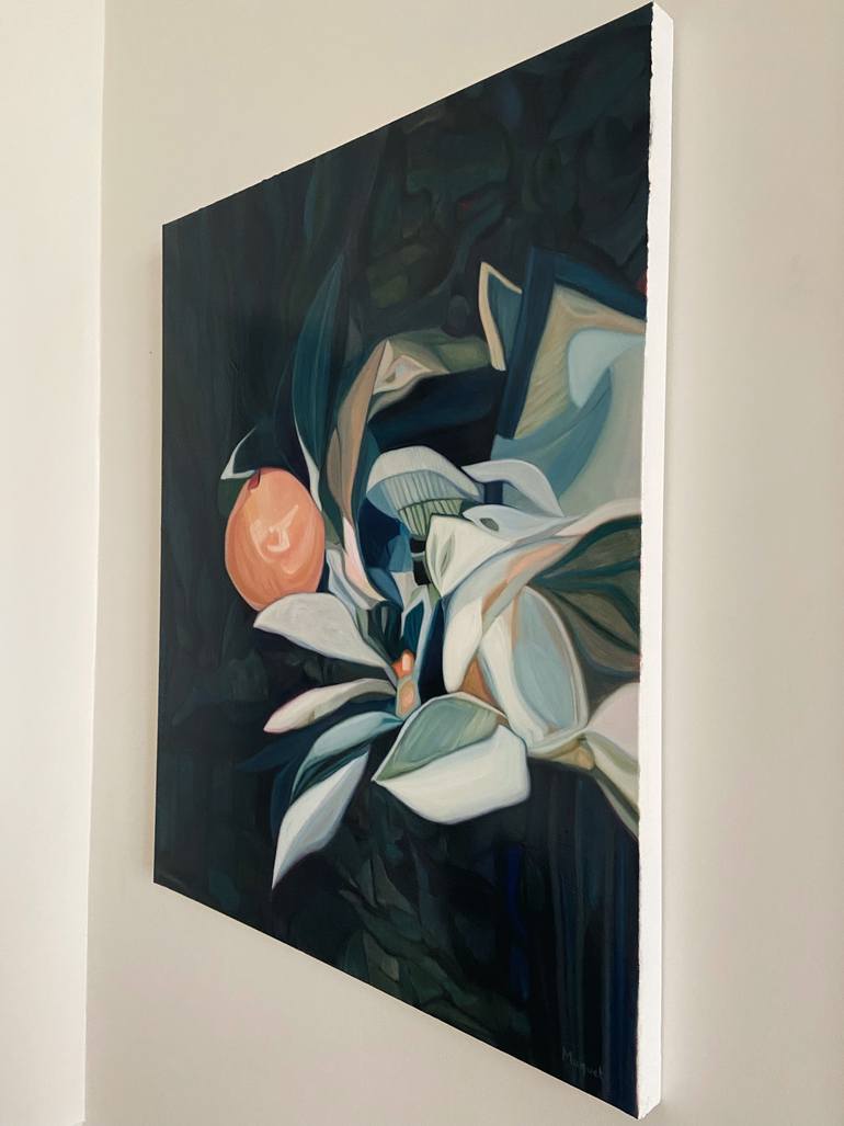 Original Contemporary Floral Painting by Nathalie Maquet