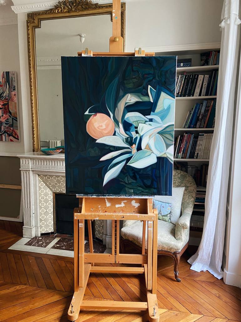 Original Contemporary Floral Painting by Nathalie Maquet