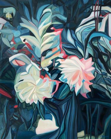 Original Figurative Floral Paintings by Nathalie Maquet