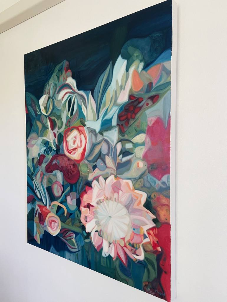 Original Contemporary Floral Painting by Nathalie Maquet