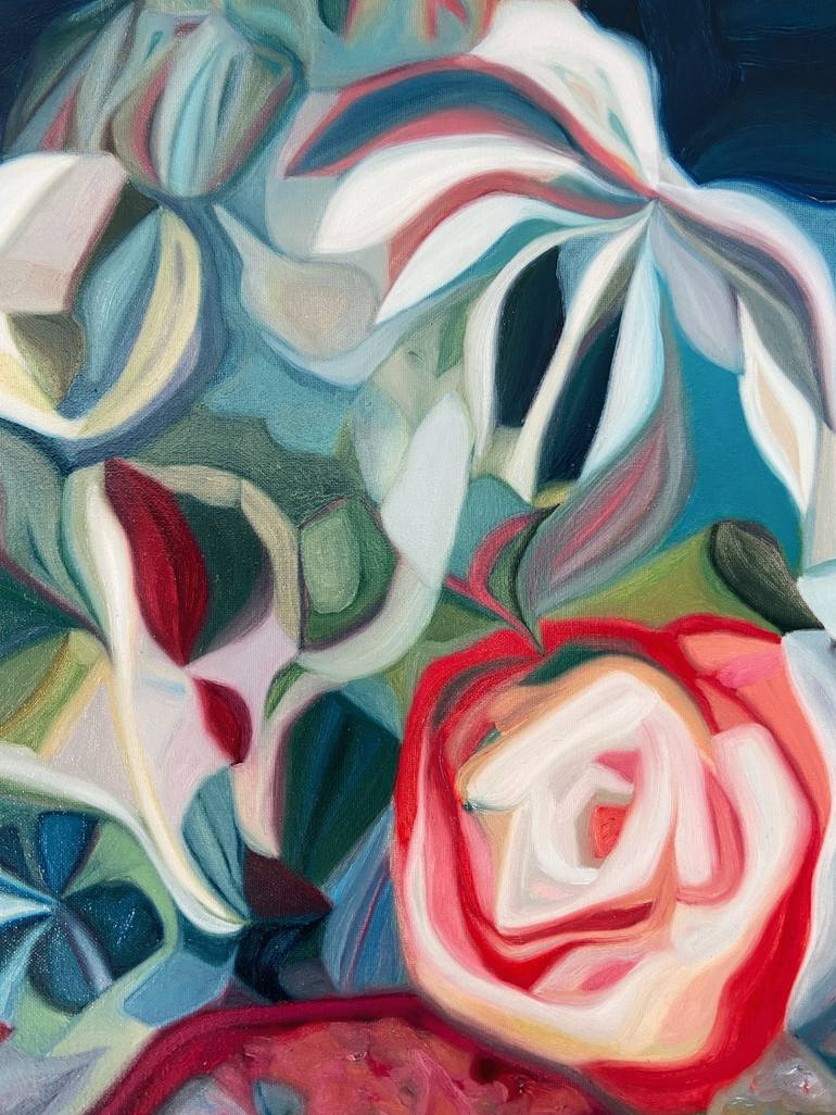 Original Contemporary Floral Painting by Nathalie Maquet