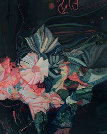 Print of Figurative Floral Paintings by Nathalie Maquet