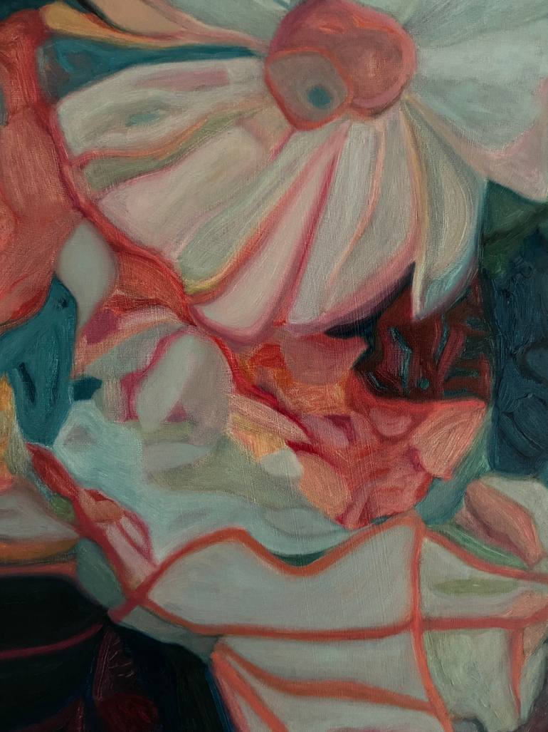 Original Contemporary Floral Painting by Nathalie Maquet