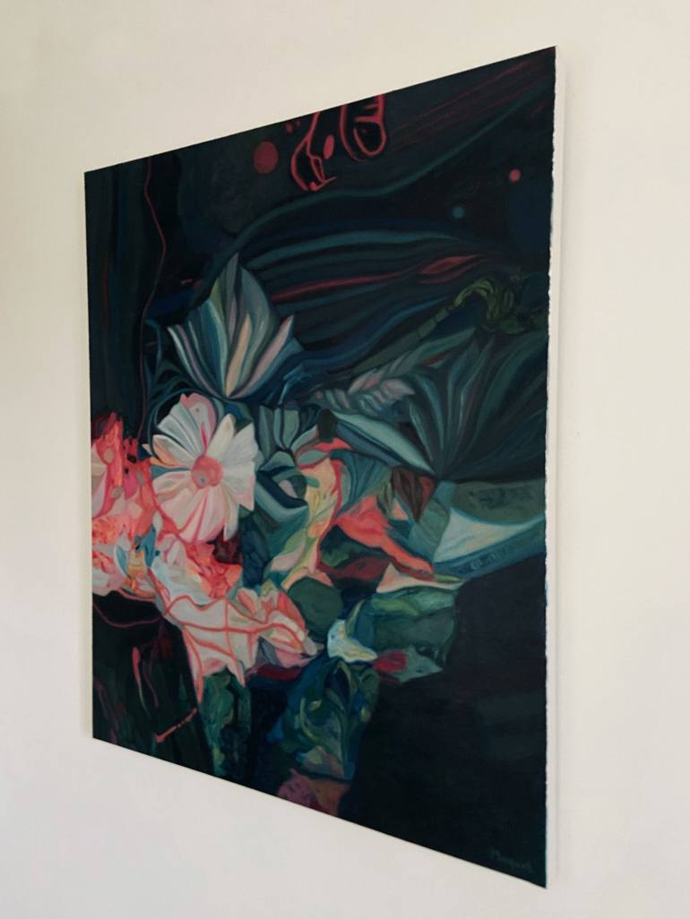 Original Floral Painting by Nathalie Maquet