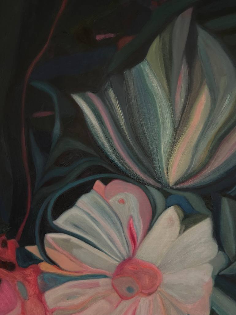 Original Contemporary Floral Painting by Nathalie Maquet