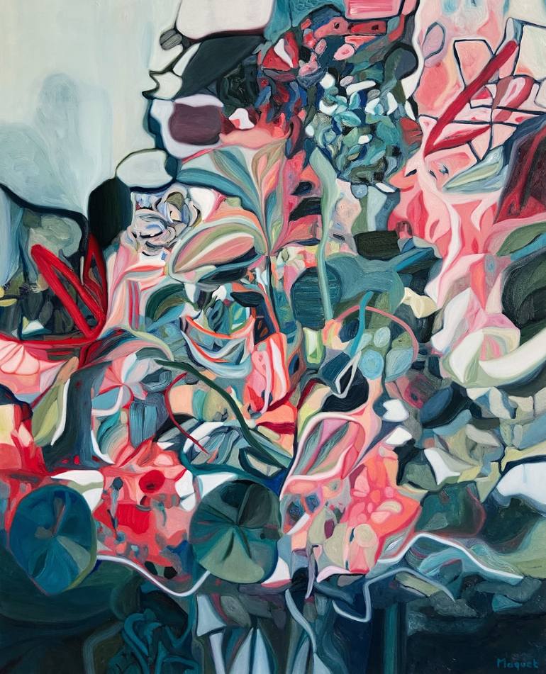 Print of Contemporary Abstract Paintings by Nathalie Maquet