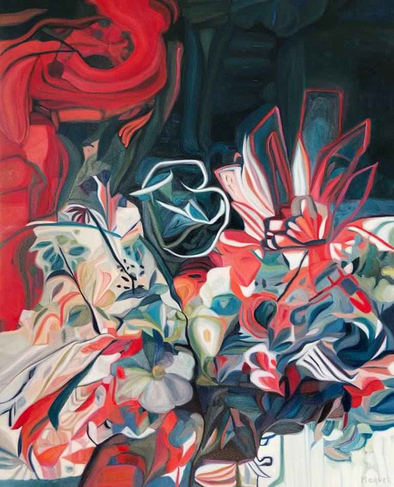 Print of Contemporary Abstract Paintings by Nathalie Maquet
