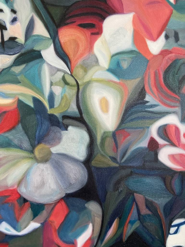 Original Contemporary Floral Painting by Nathalie Maquet