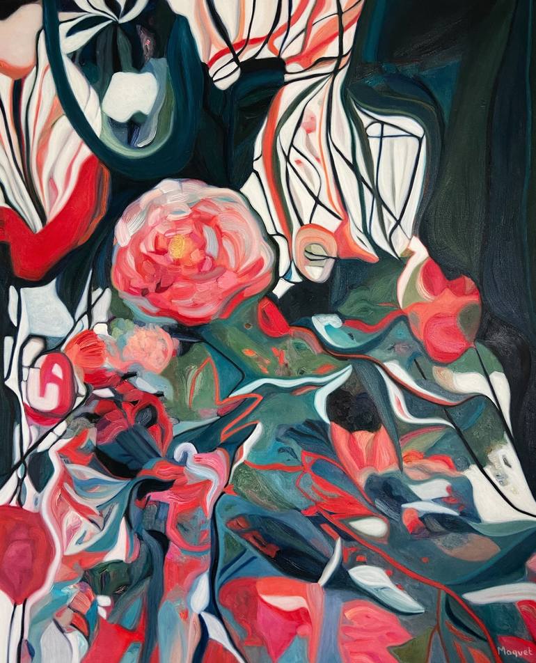 Print of Contemporary Abstract Paintings by Nathalie Maquet