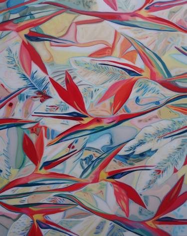 Print of Abstract Floral Paintings by Nathalie Maquet