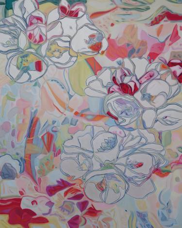 Print of Floral Paintings by Nathalie Maquet