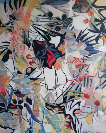 Print of Abstract Floral Paintings by Nathalie Maquet
