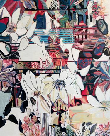 Print of Abstract Floral Paintings by Nathalie Maquet