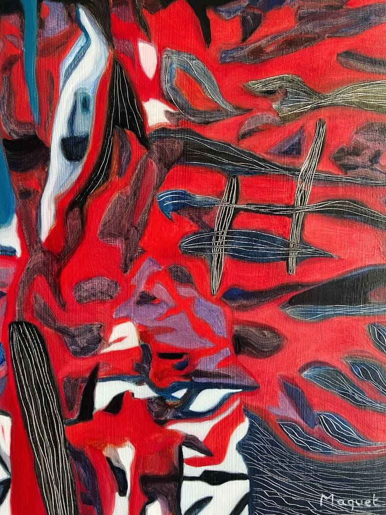 Original Modernism Abstract Painting by Nathalie Maquet