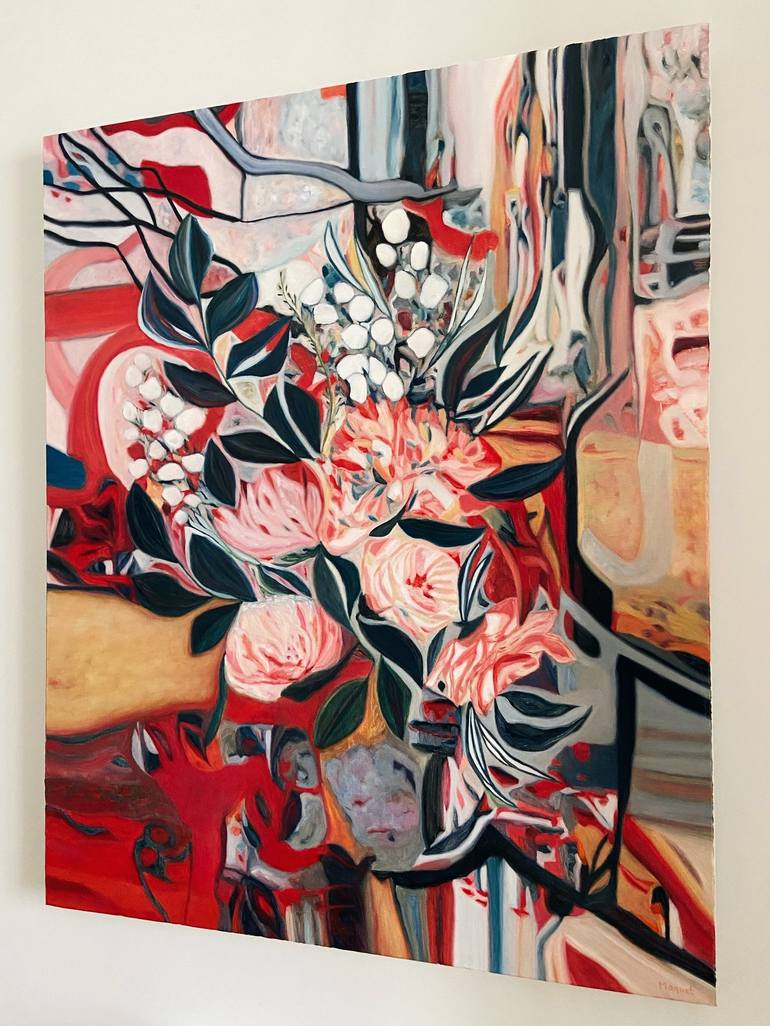Original Modern Floral Painting by Nathalie Maquet
