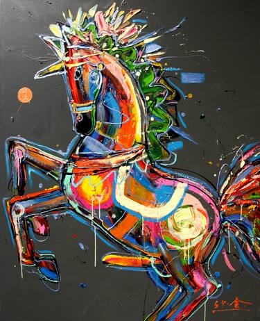 Print of Horse Paintings by SEOK YOUNG KIM