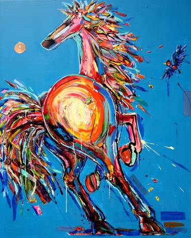 Print of Expressionism Horse Paintings by SEOK YOUNG KIM